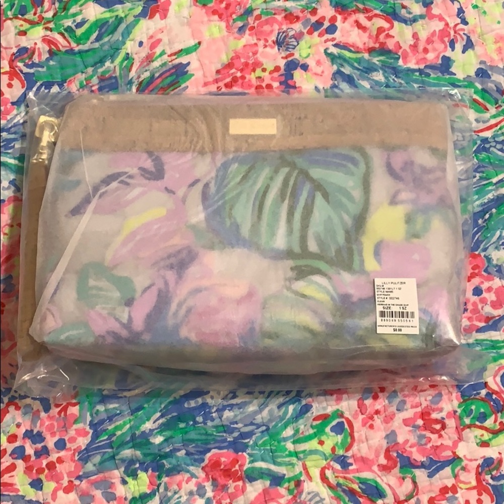 Lilly Pulitzer Mermaid in the Shade Clear Pouch